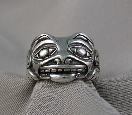 Cast Sterling Bear Ring