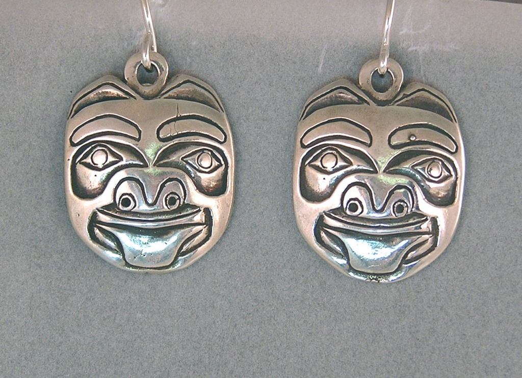 Cast Sterling Bear Earrings
