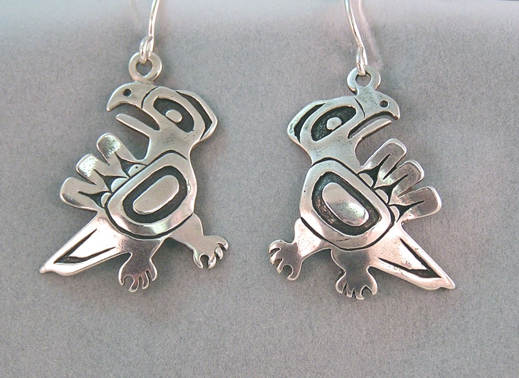 Cast Sterling Eagle Earrings