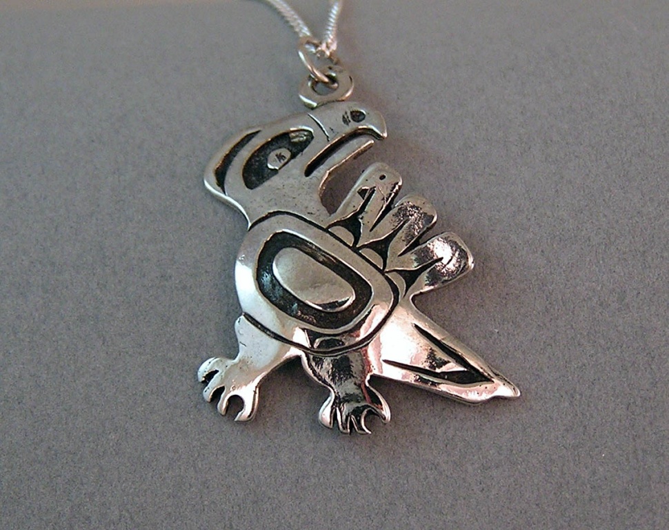 Cast Sterling Eagle Pendant
