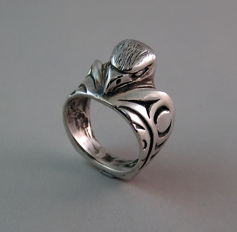 Walker-Goldsmiths-Lost-Wax-Cast-Sterling-Osprey-Ring-319