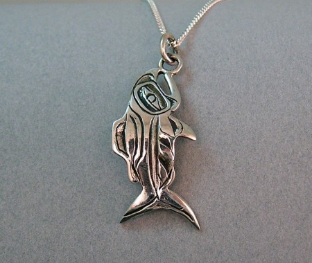 Walker-Goldsmiths-Lost-Wax-Cast-Sterling-Salmon-Pendant-615-450x380